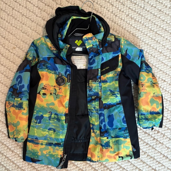 Obermeyer Kids Puffer Jacket - Blue, Green, Orange - Picture 1 of 7